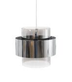 Lampara techo plata cristal/metal