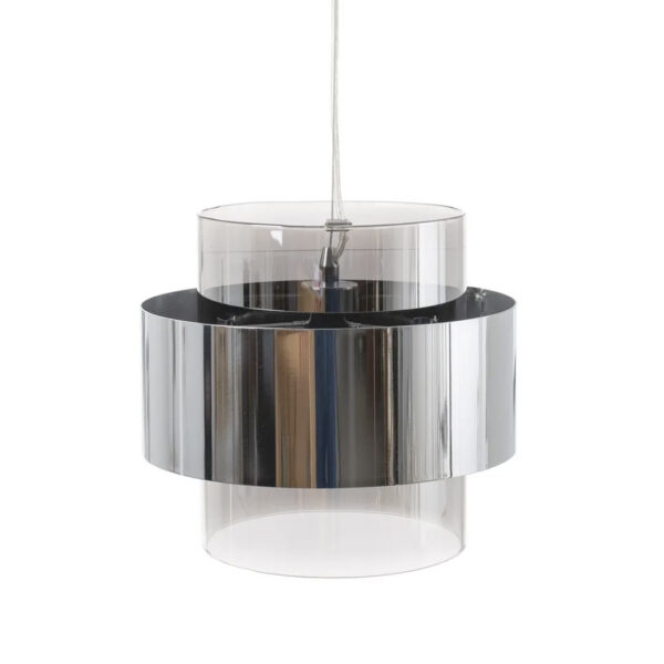 Lampara techo plata cristal/metal