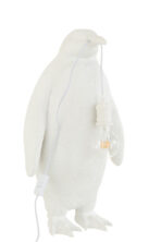 Lampara Pinguino Resina Blanco Large