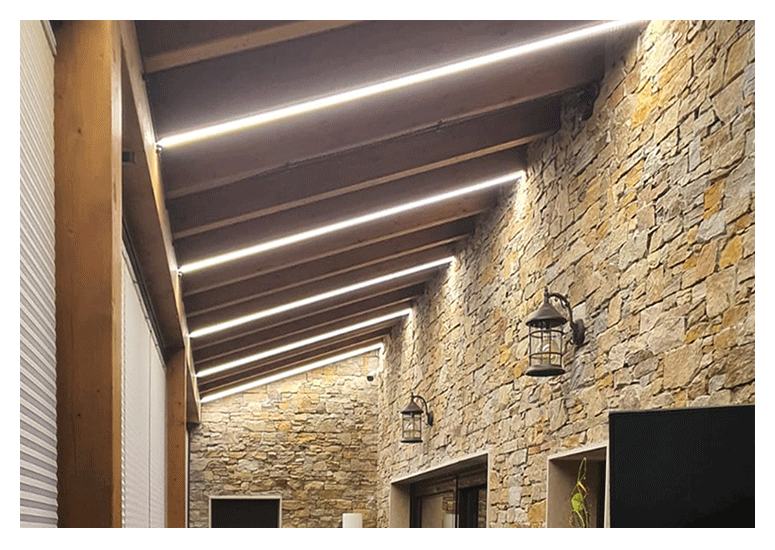 Iluminacion galeria vivienda unifamiliar - Voltaje Norte Instalaciones Electricas Asturias